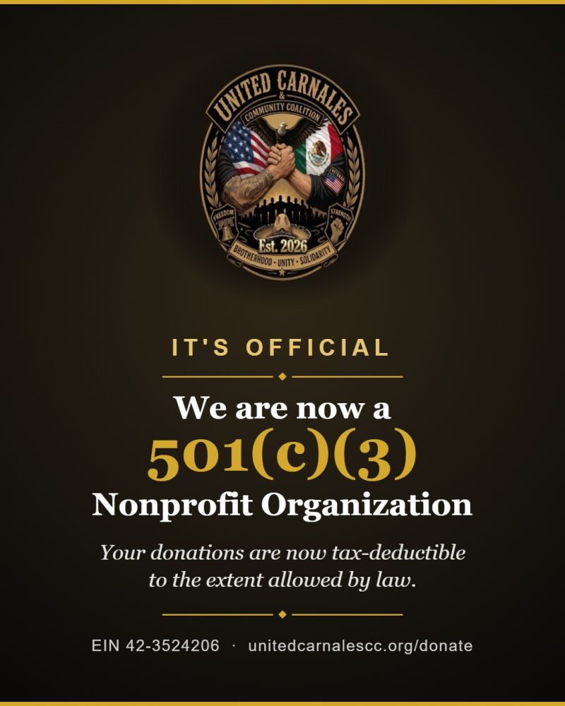 It's Official: UCCC Is Now a 501(c)(3) Nonprofit It's official โ United Carnales & Community Coalition is now a 501(c)(3) nonprofit organization